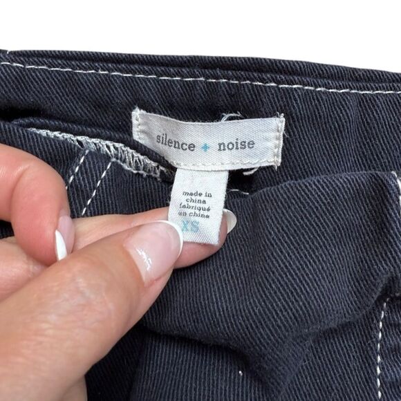 Urban Outfitters Black Contrast stitch Double Side zip Micro Mini Skirt XS - Picture 6 of 8